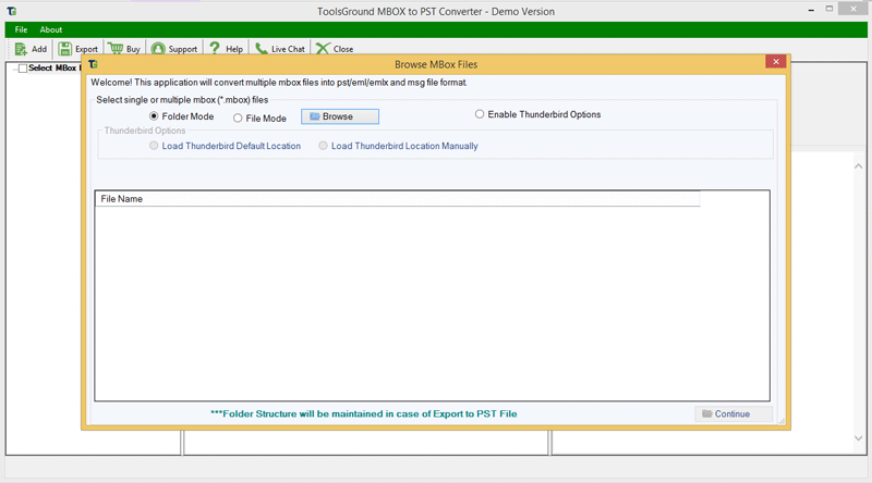 ToolsGround MBOX to PST Converter screenshot