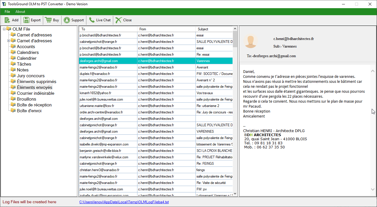 sysinfotools olm to pst converter screenshot sysinfotools olm to pst converter screenshot